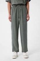 Antioch-Haki Relaxed Erkek Jogger Pantolon-Kumaş Pantolon-1-Milagron.com