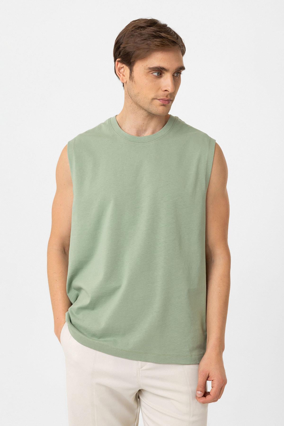 Antioch Haki Relaxed Fit Erkek Kolsuz T-Shirt