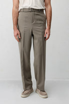 Antioch Haki Relaxed Fit Kemerli Erkek Pantolon