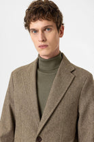 Antioch-Haki Slim Fit Balıksırtı Desenli Erkek Blazer Ceket-Blazer Ceket-4-Milagron.com