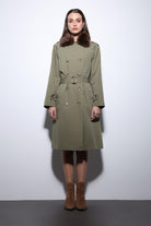 Antioch-Haki Suni Kürklü Yaka Kadın Trençkot-Trençkot-2-Milagron.com
