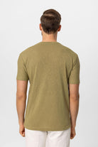 Antioch-Haki V Yaka Basic Erkek T Shirt-T-Shirts-6-Milagron.com