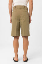 Antioch-Haki Yüksek Bel Pileli Relaxed Bermuda Erkek şort-Şort-5-Milagron.com