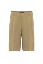 Antioch-Haki Yüksek Bel Pileli Relaxed Bermuda Erkek şort-Şort-6-Milagron.com