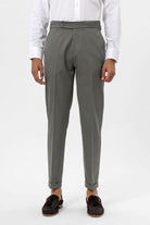 Antioch-Haki Yüksek Bel Regular Fit Erkek Pantolon-Pantolon-1-Milagron.com
