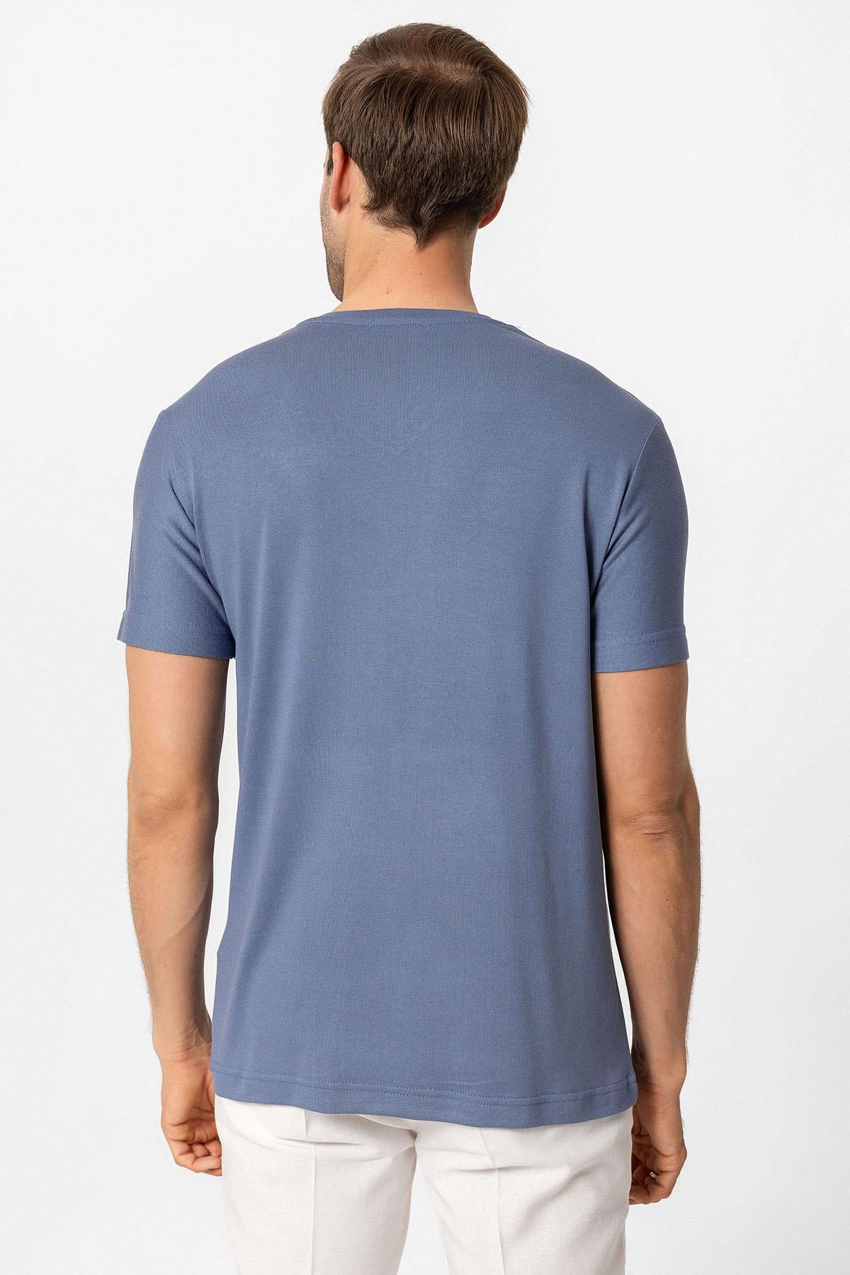 Antioch İNdigo Basic V Yaka Erkek T-Shirt