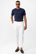 Antioch-İndigo Bisiklet Yaka Erkek Triko T Shirt-T-Shirts-2-Milagron.com