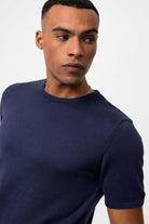 Antioch-İndigo Bisiklet Yaka Erkek Triko T Shirt-T-Shirts-5-Milagron.com