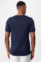 Antioch-İndigo Bisiklet Yaka Erkek Triko T Shirt-T-Shirts-6-Milagron.com