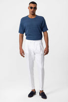 Antioch-İndigo Bisiklet Yaka Fitilli Erkek T Shirt-T-Shirts-2-Milagron.com