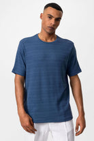 Antioch-İndigo Bisiklet Yaka Fitilli Erkek T Shirt-T-Shirts-4-Milagron.com