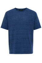 Antioch-İndigo Bisiklet Yaka Fitilli Erkek T Shirt-T-Shirts-7-Milagron.com