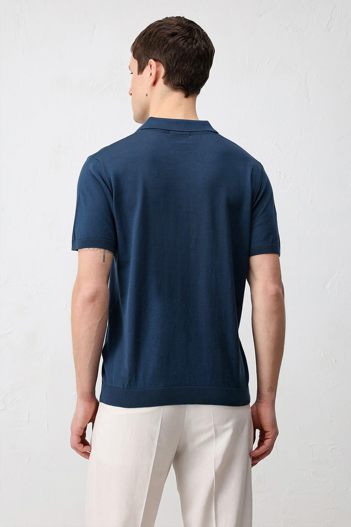Antioch İNdigo Comfort Slim Polo Yaka Erkek Triko T-Shirt