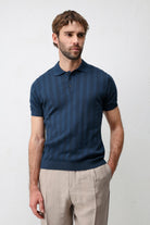 Antioch İNdigo Dokulu Triko Erkek Polo T-Shirt