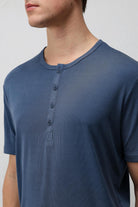 Antioch İNdigo Düğmeli Yaka Erkek T-Shirt