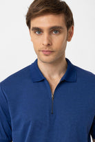 Antioch-İndigo Fermuarlı Regular Fit Erkek T Shirt-T-Shirts-5-Milagron.com