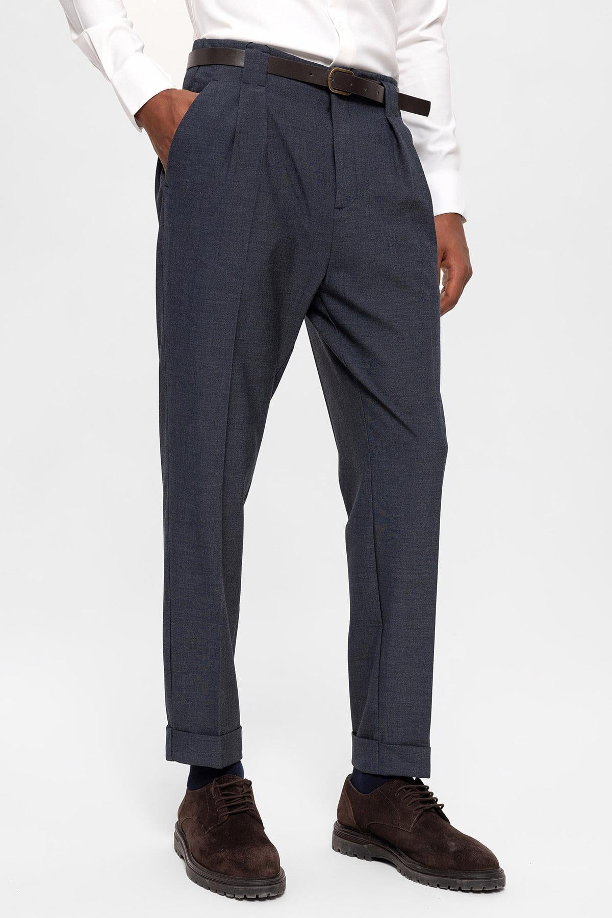 Antioch İndigo Kemerli Double Paça Pantolon
