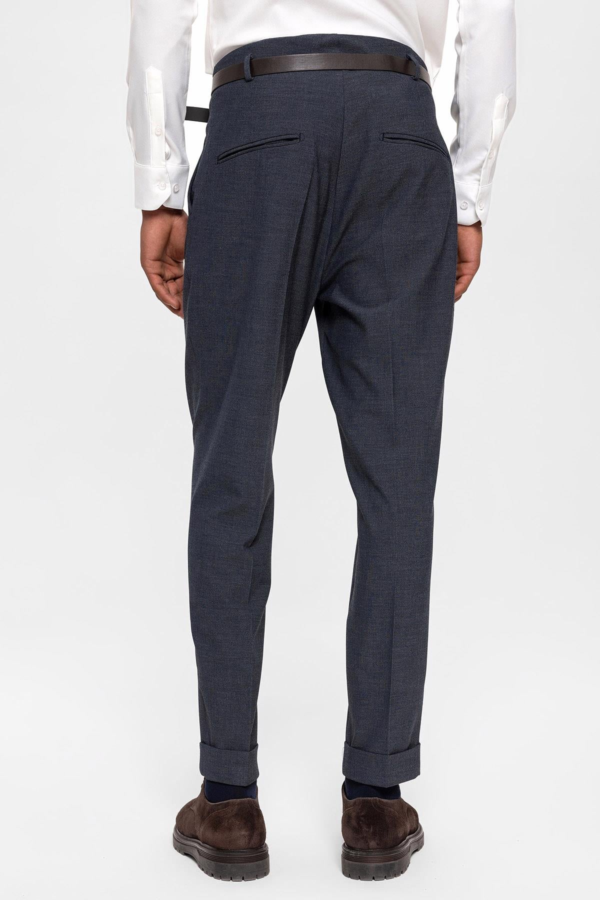 Antioch İndigo Kemerli Double Paça Pantolon