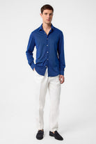 Antioch-İndigo Slim Fit Erkek Gömlek-Gömlek-3-Milagron.com