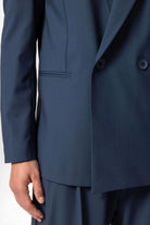 Antioch-İndigo Tek Düğme Kruvaze Erkek Blazer Ceket-Ceket-5-Milagron.com
