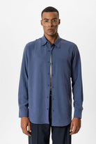 Antioch-İndigo Teknik Tencel Kumaş Erkek Gömlek-Gömlek-1-Milagron.com
