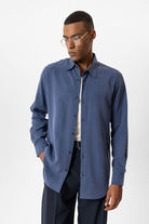 Antioch-İndigo Teknik Tencel Kumaş Erkek Gömlek-Gömlek-2-Milagron.com