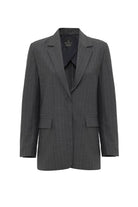 Antioch-Kadın Tek Düğme Çizgili Blazer Ceket-Ceket-2-Milagron.com