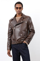 Antioch-Kahve 100% Deri Biker Ceket-Ceket-2-Milagron.com