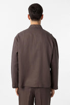 Antioch-Kahve 100% Keten Relax Fit Erkek İnce Ceket-Ceket-5-Milagron.com