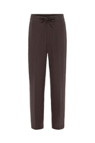 Antioch-Kahve 100% Keten Yüksek Bel Erkek Pantolon-Kumaş Pantolon-5-Milagron.com