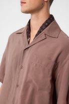 Antioch-Antioch Kahve Apaş Yaka Modal Kumaş Erkek Gömlek-Gömlek-3-Milagron.com