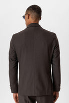 Antioch-Kahve Astarsız Kruvaze Erkek Blazer Ceket-Ceket-6-Milagron.com