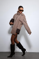 Antioch-Kahve Atkı Yaka Suni Kürklü Kaban-Kaban-3-Milagron.com