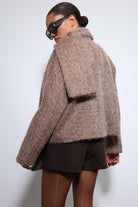 Antioch-Kahve Atkı Yaka Suni Kürklü Kaban-Kaban-7-Milagron.com