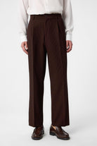 Antioch-Kahve Baggy Fitilli Erkek Pantolon-Kumaş Pantolon-1-Milagron.com