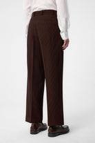 Antioch-Kahve Baggy Fitilli Erkek Pantolon-Kumaş Pantolon-5-Milagron.com