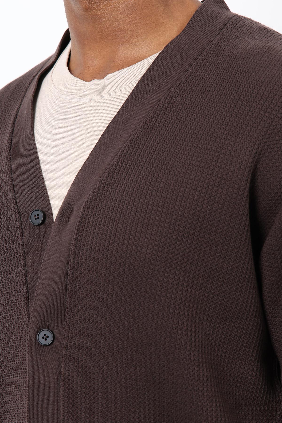 Antioch-Kahve Basic Erkek Hırka-Hırka-4-Milagron.com