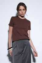 Antioch Kahve Basic Kadın T-Shirt