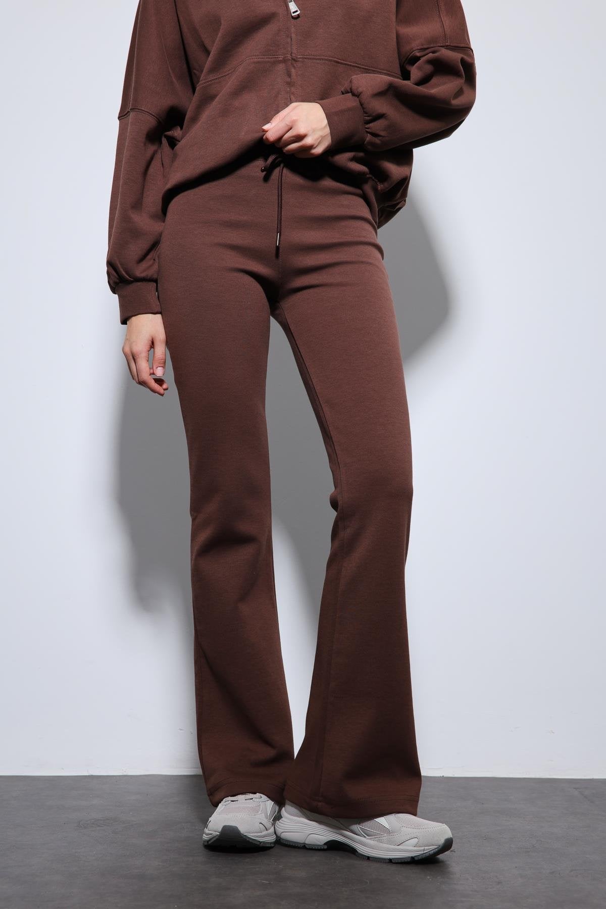 Antioch-Kahve Bomber Ceket Ve İspanyol Paça Eşofman Takım-Takım-7-Milagron.com