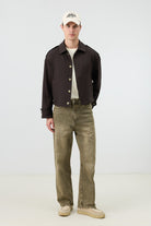 Antioch Kahve Boxy Fit Erkek Mont