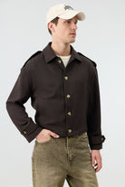 Antioch Kahve Boxy Fit Erkek Mont