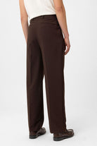 Antioch-Kahve Çift Pileli Baggy Fit Erkek Pantolon-Kumaş Pantolon-3-Milagron.com