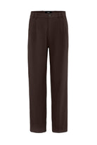 Antioch-Kahve Çift Pileli Baggy Fit Erkek Pantolon-Kumaş Pantolon-4-Milagron.com