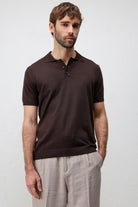 Antioch Kahve Comfort Slim Polo Yaka Erkek Triko T-Shirt