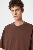 Antioch-Kahve Crop Fit Erkek T Shirt-T-Shirts-4-Milagron.com