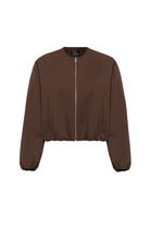 Antioch-Kahve Crop Kadın Bomber Mont-Mont-5-Milagron.com
