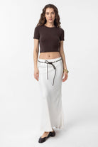 Antioch Kahve Crop Kadın T-Shirt