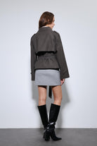 Antioch-Kahve Dik Yaka Kruvaze Trençkot-Trençkot-7-Milagron.com