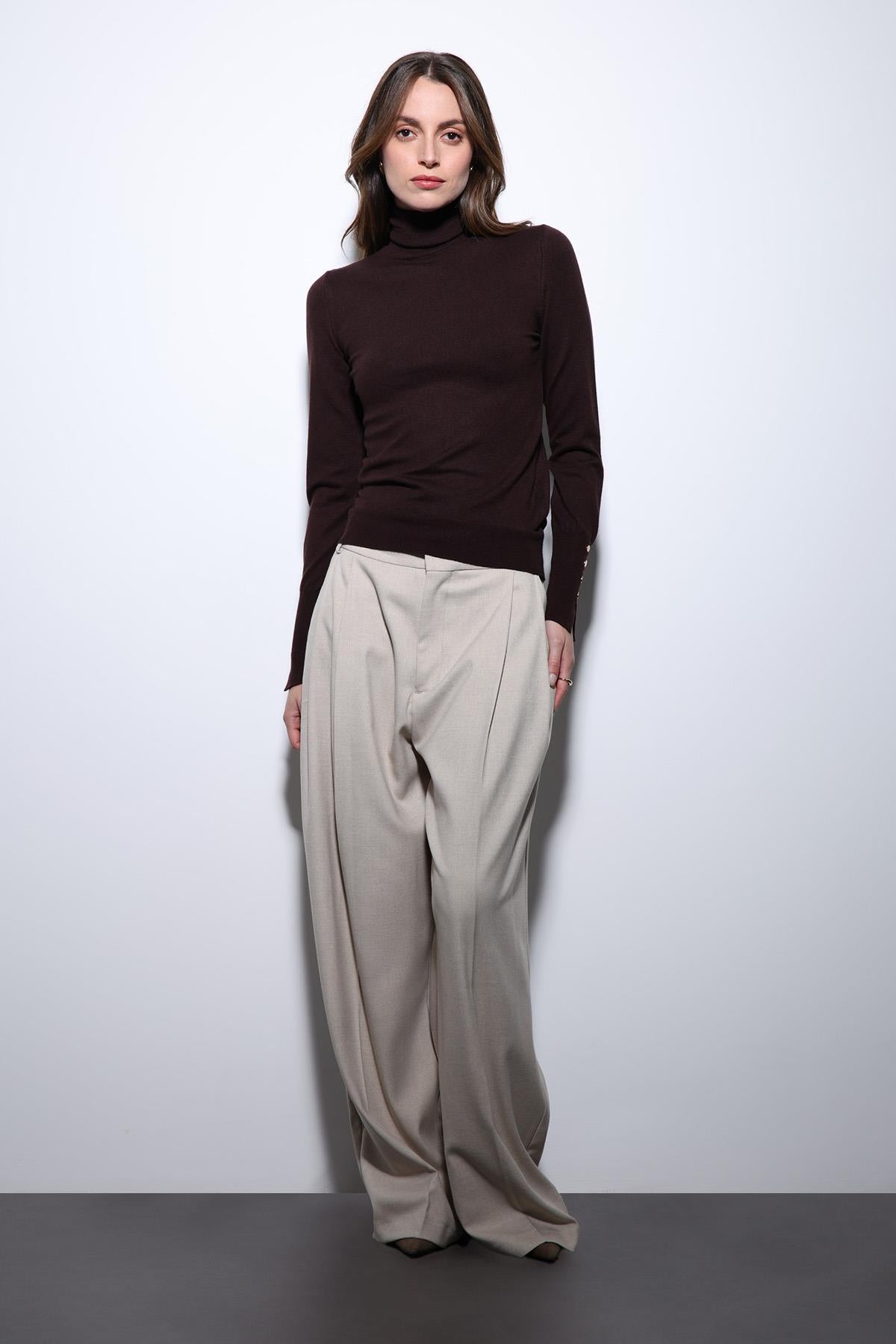 Antioch-Kahve Dik Yaka Triko Kazak-Kazak-2-Milagron.com