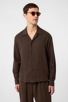 Antioch-Kahve Dokulu Erkek Gömlek-Gömlek-1-Milagron.com